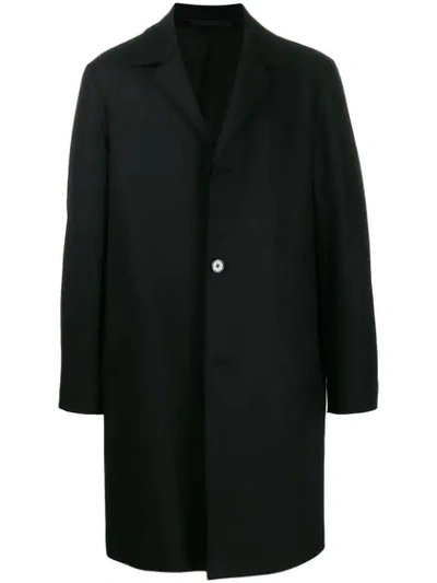 Theory Single Breasted Coat In Black
