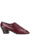 Lemaire Block Heel Lace-up Shoes In Cioccolato