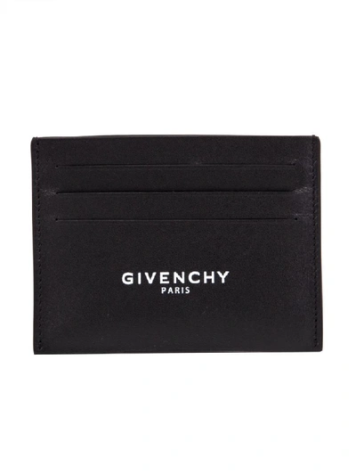 Givenchy Paris Card Holder In Black In Nero