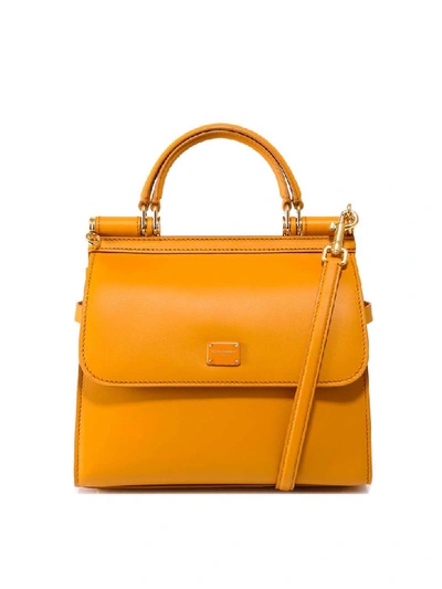 Dolce & Gabbana Sicily Shoulder Bag In Yellow