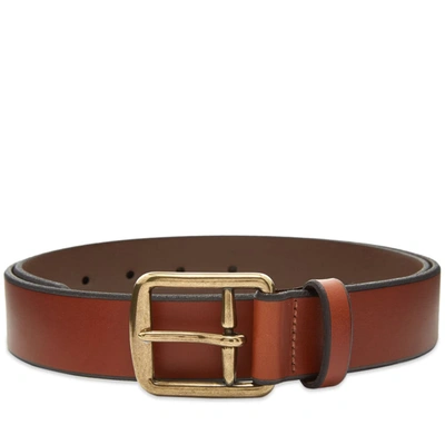 Polo Ralph Lauren Leather Casual Belt In Brown