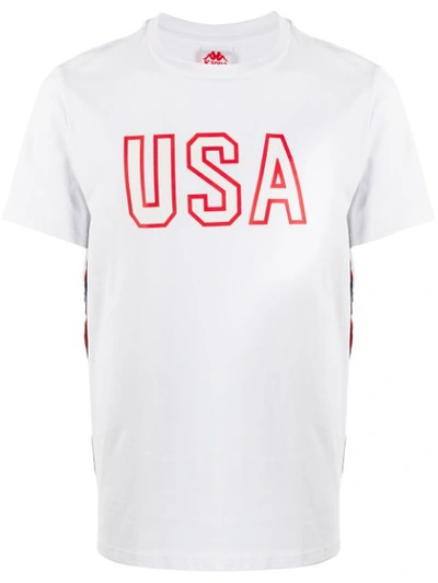 Kappa Usa T-shirt In White