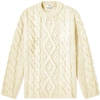 Acne Studios Cable Knit Sweater Off White