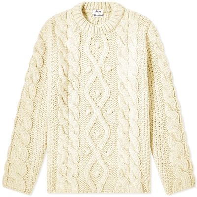 Acne Studios Cable Knit Sweater Off White