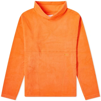 Adsum Mock Neck Fleece Sweat In Orange