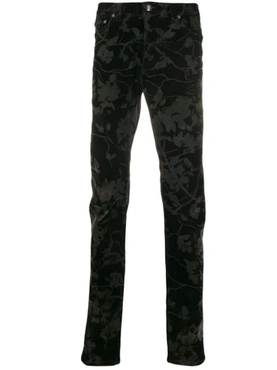 Etro Floral Patterned Jeans In Black