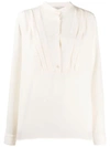 Stella Mccartney Tuck-detail Long-sleeve Blouse In White