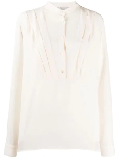 Stella Mccartney Tuck-detail Long-sleeve Blouse In White