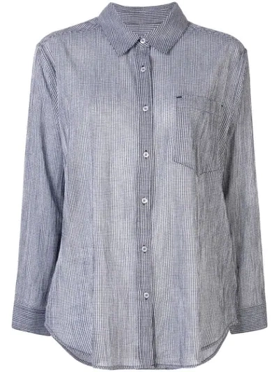 7 For All Mankind Oversized Gingham Shirt In Black