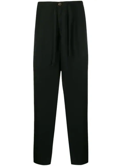 Société Anonyme Loose-fit Drawstring Trousers In Black