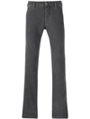 Jacob Cohen Corduroy Straight Leg Trousers In Grey