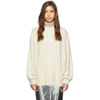Alexander Wang Embellished Collar Wool Blend Sweater In Ivory