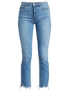 Paige Jeans Cindy High-rise Distress Ankle Jeans In Mel