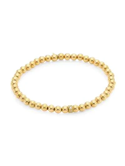 Sydney Evan 14k Gold & Diamond Bead Bracelet