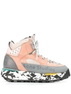 Acne Studios Bertrand Canvas And Suede Hiking Boots In Trekking Boots