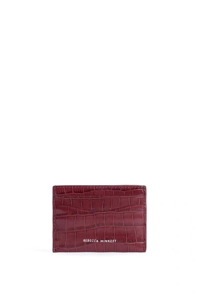 Rebecca Minkoff Card Case In Pinot Noir