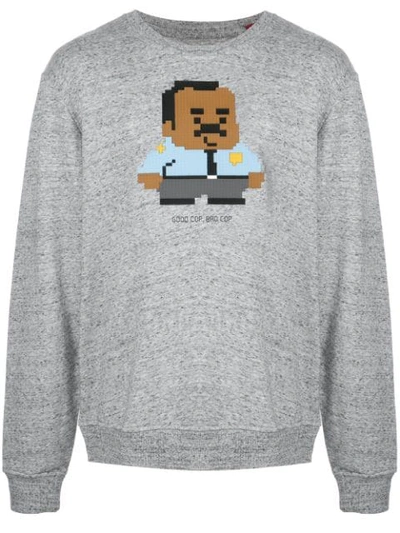 Mostly Heard Rarely Seen 8-bit Good Cop Bad Cop Sweatshirt In Grey