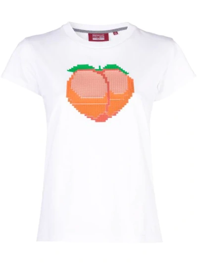 Mostly Heard Rarely Seen 8-bit Peach T-shirt In White