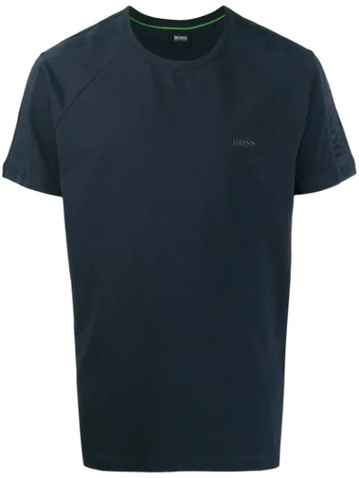 Hugo Boss Logo Panel T-shirt In Blue