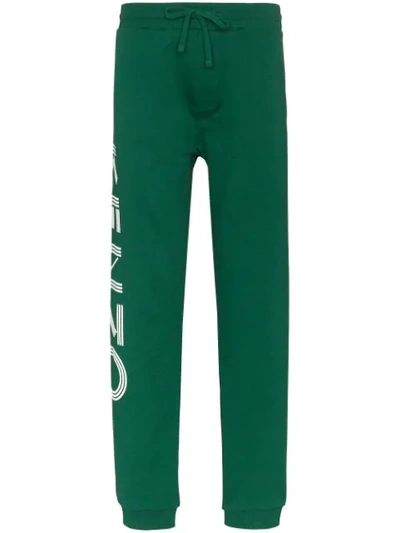 Kenzo Logo Print Track Trousers In Green