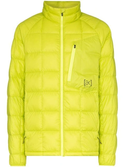 Burton Ak Padded Zip-front Jacket In Green
