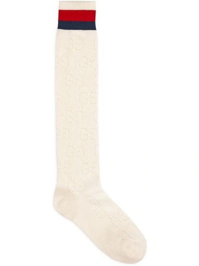 Gucci Gg Cotton Socks In White