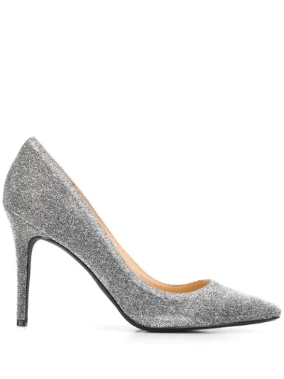 Kendall + Kylie Sparkle High-heeled Pumps In Silver