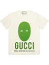 Gucci Manifesto Mask-print Cotton-jersey T-shirt In White