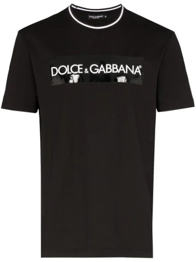 Dolce & Gabbana Black Logo Stretch-cotton T-shirt