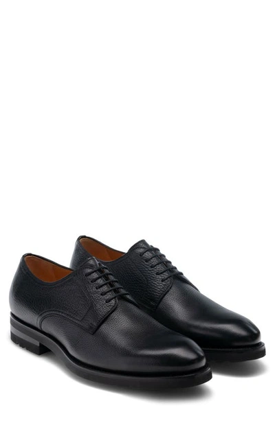 Magnanni Men's Melich Ii Pebbled Leather Derby Shoes In Black