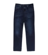 7 For All Mankind Standard Luxe Performance Straight-leg Jeans In Dark Blue
