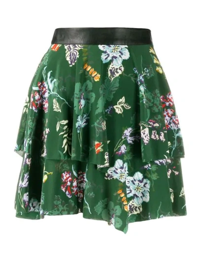 Zadig & Voltaire Jim Printed Mini Skirt In Green