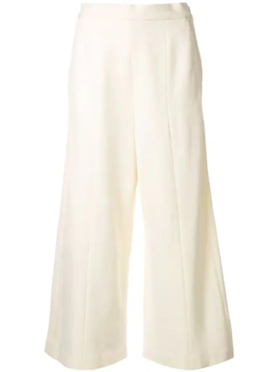 Anteprima Weite Cropped-hose In White