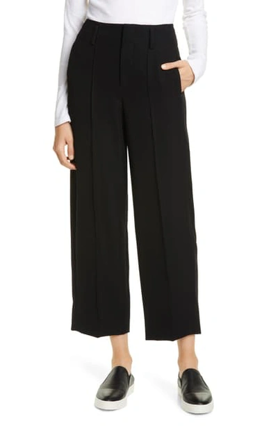 Vince Straight-leg Cropped Pants In Black