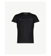 Balmain Logo-appliqué Cotton-jersey T-shirt In Black