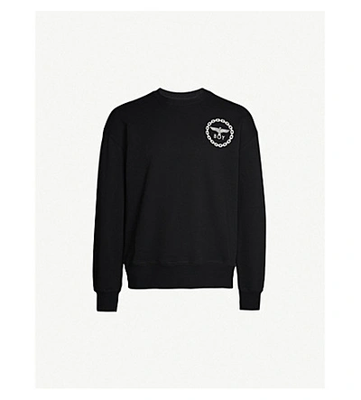 Boy London Graphic-print Cotton-jersey Sweatshirt In Black/white