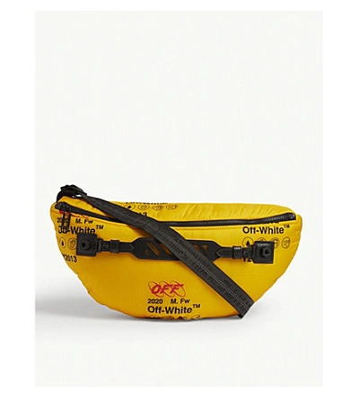 Off-white Logo-print Industrial Strap Belt Bag In Yellow