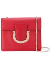 Ferragamo Small Thalia Leather Shoulder Bag - Red In Lipstick/gold