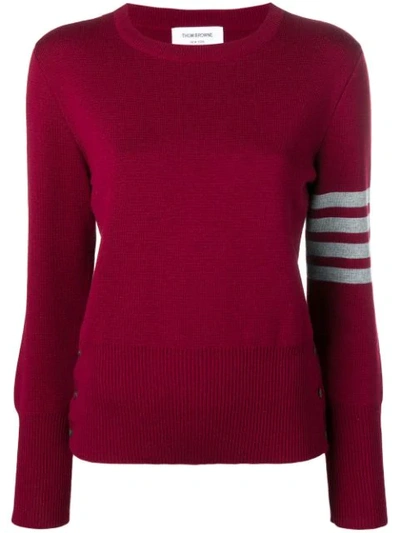 Thom Browne 4-bar Milano Pullover In Red