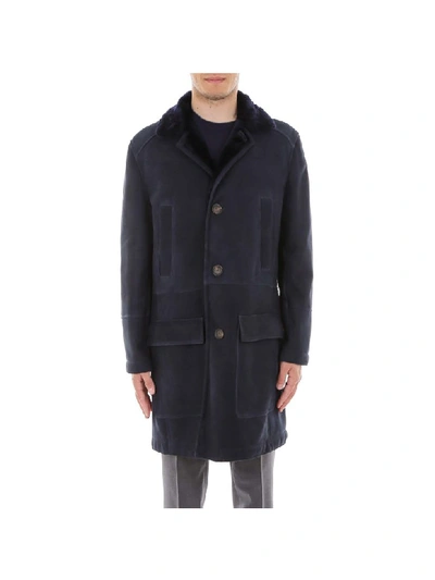 Brunello Cucinelli Coat In Blue