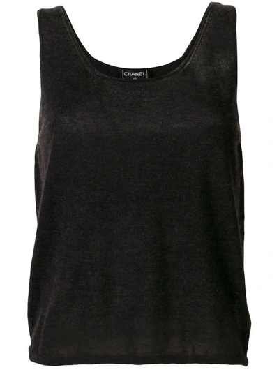 Pre-owned Chanel 1999 Knitted Tank Top In Grey