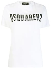 Dsquared2 Sequinned Logo Cotton T-shirt In White