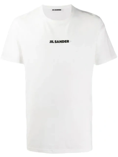 Jil Sander T-shirt In Cotone Con Logo In White