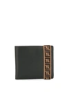 Fendi Ff Motif Strap Wallet In Black