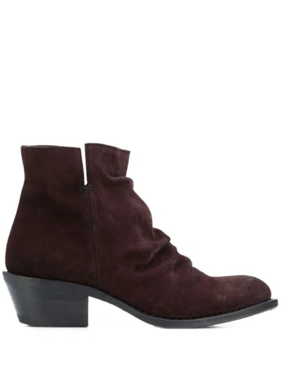 Fiorentini + Baker Crinkled Ankle Boots In Brown