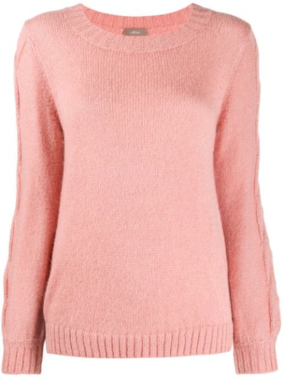 Altea Cable Knit Sweater In Pink
