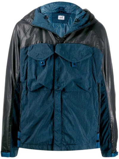 C.p. Company Two Tone Utility-pocket Jacket In Blue