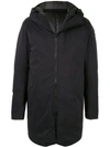 Attachment Hooded Padded Coat In Black