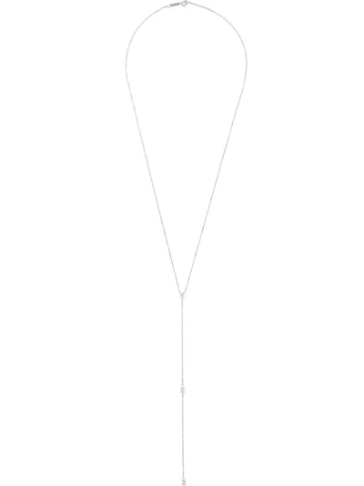 Anita Ko Pear And Double Marquis Diamond Necklace In Silver
