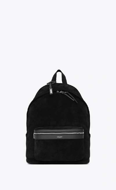 Saint Laurent Mini City Backpack In Smooth Leather In Black